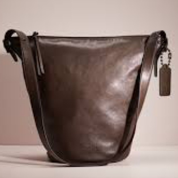COACH Bleecker Leather Soft Port Duffle Feed Bucket 32282 Shoulder HandBag - Picture 1 of 16